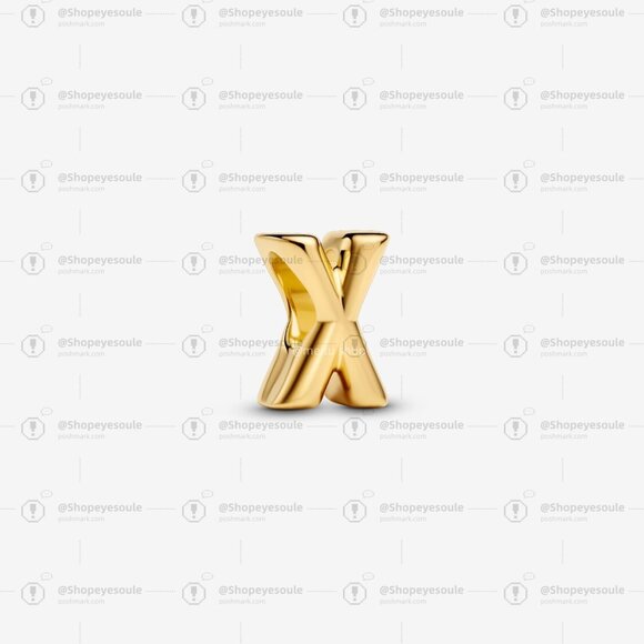 Pandora Letter X Alphabet Charm - Picture 1 of 5